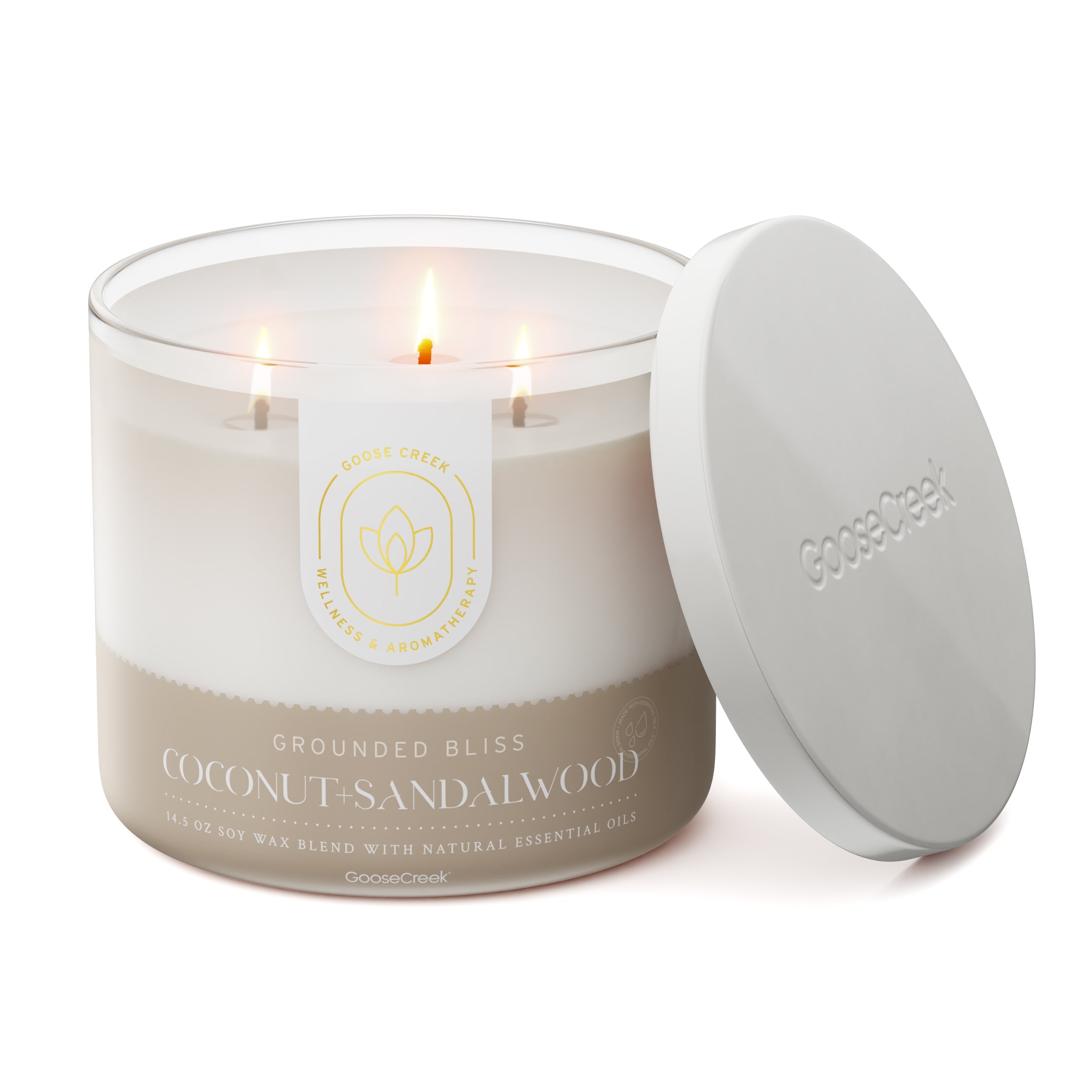 Coconut & Sandalwood Aromatherapy 3-Wick Candle - Image 3