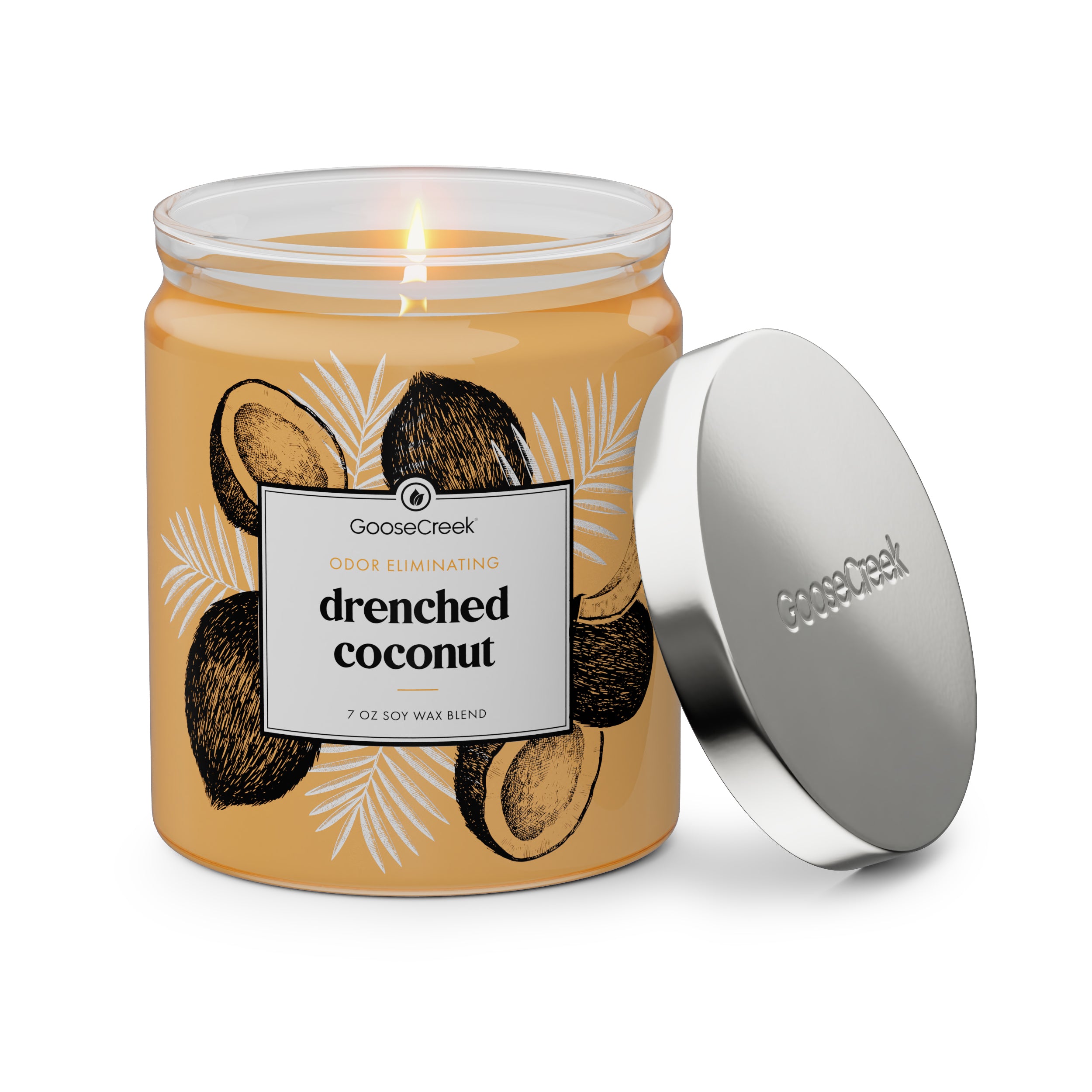 Drenched Coconut Odor Eliminating 7oz Single Wick Candle - Image 2