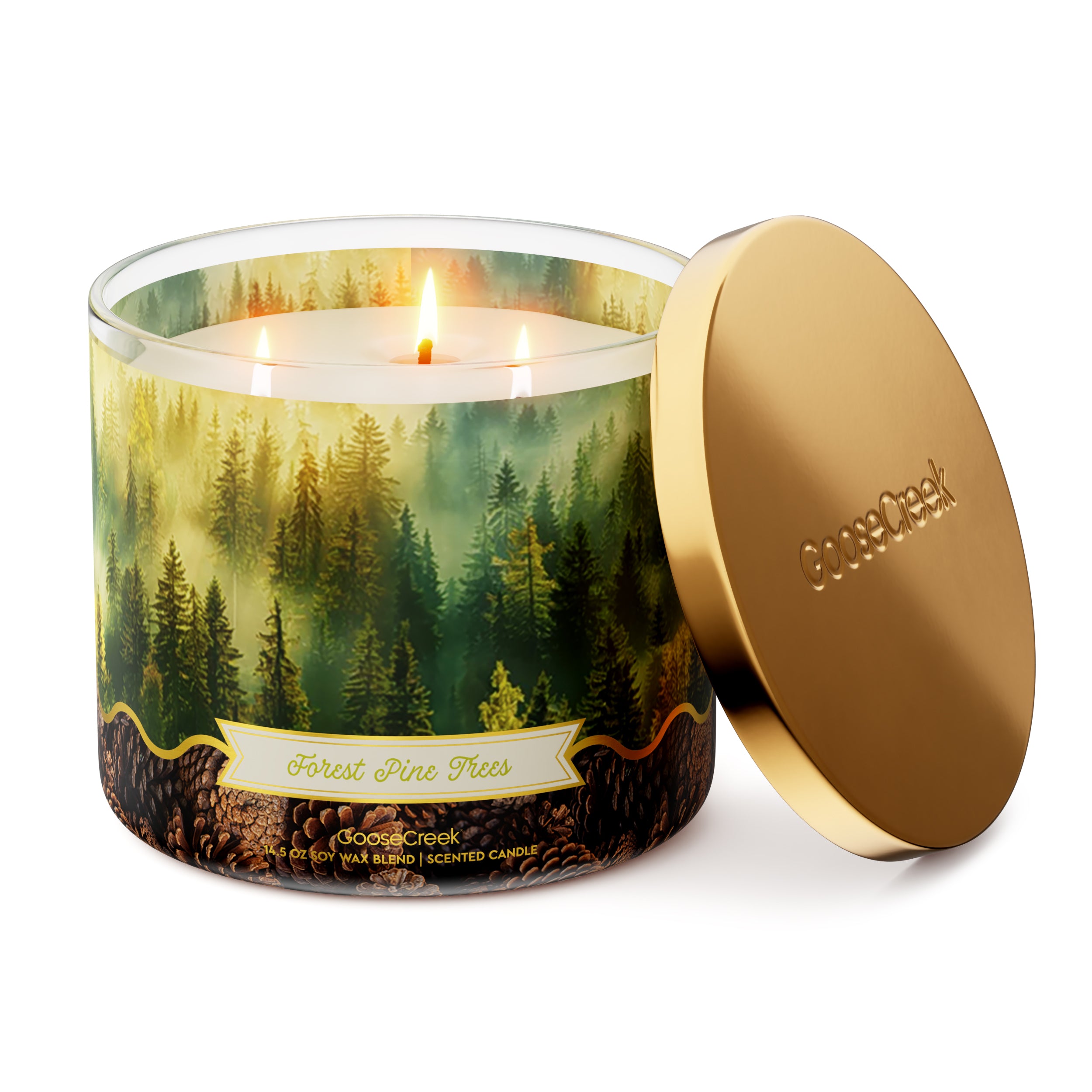 Forest Pine Trees 3-Wick Candle - Image 3