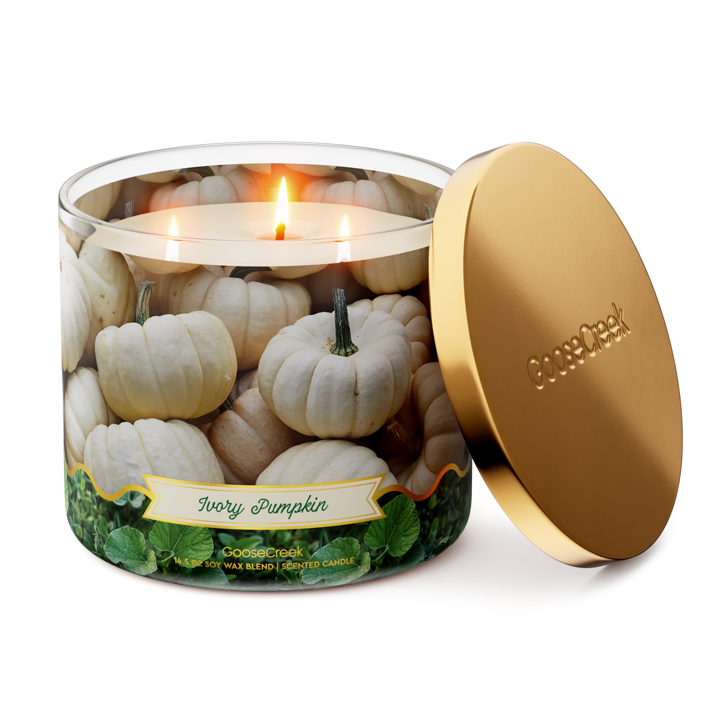 Ivory Pumpkin 3-Wick Candle - Image 3
