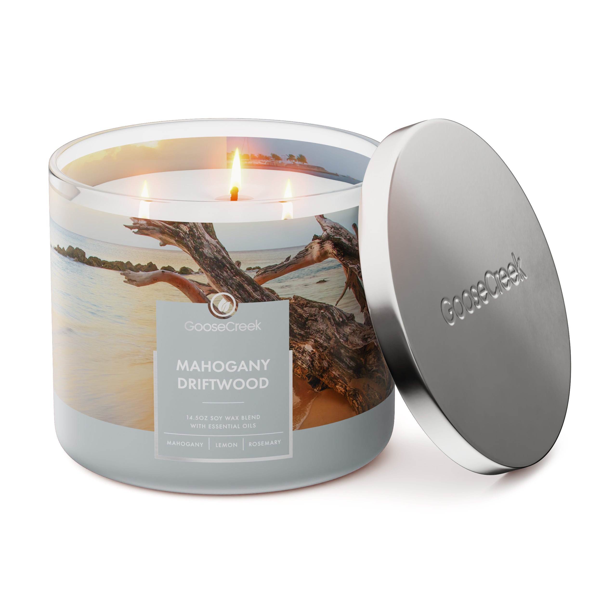 Mahogany Driftwood 3-Wick Candle - Image 3