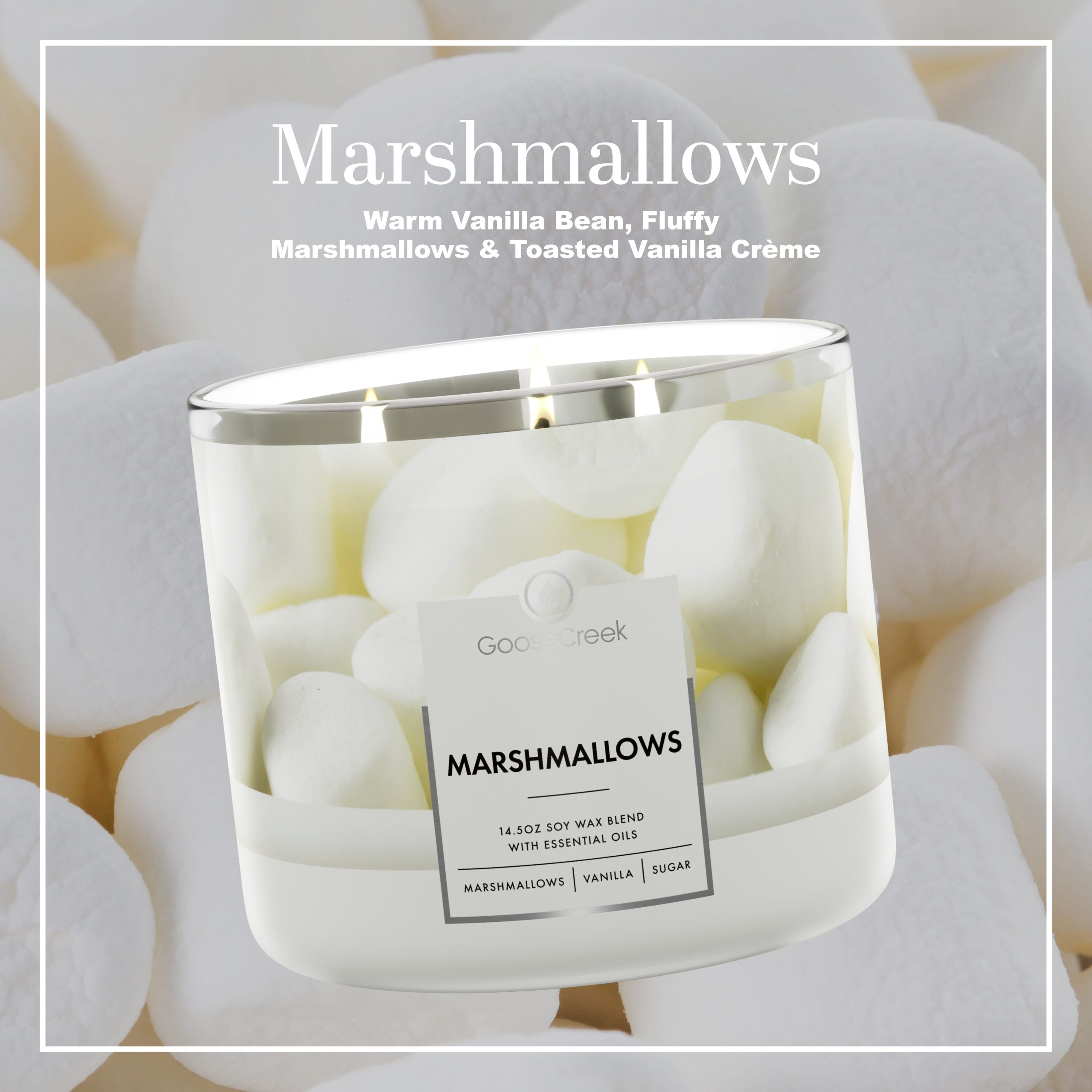 Marshmallows 3-Wick Candle - Image 2