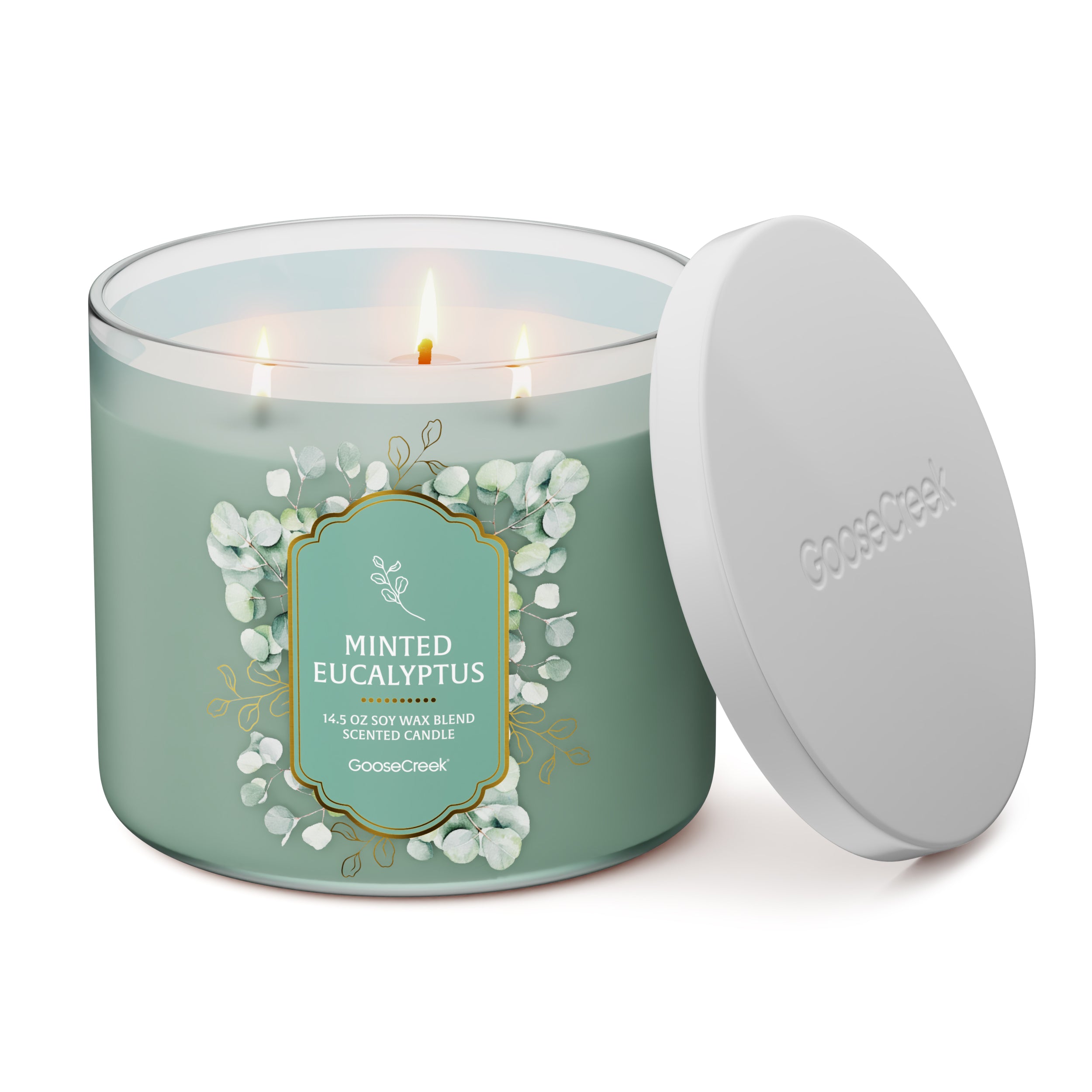 Minted Eucalyptus 3-Wick Candle - Image 3