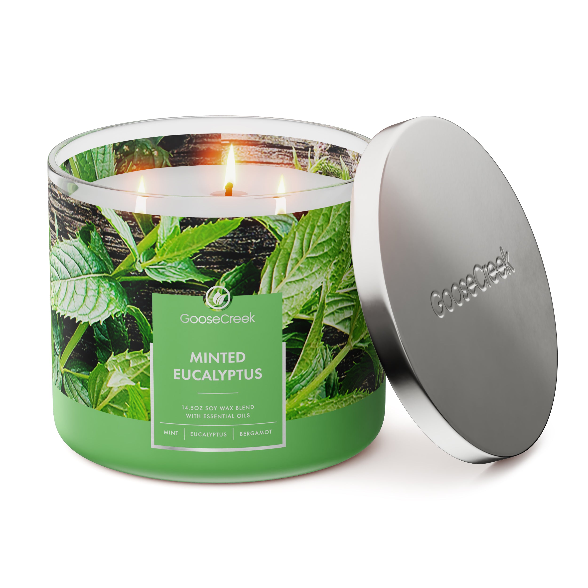Minted Eucalyptus 3-Wick Candle - Image 3
