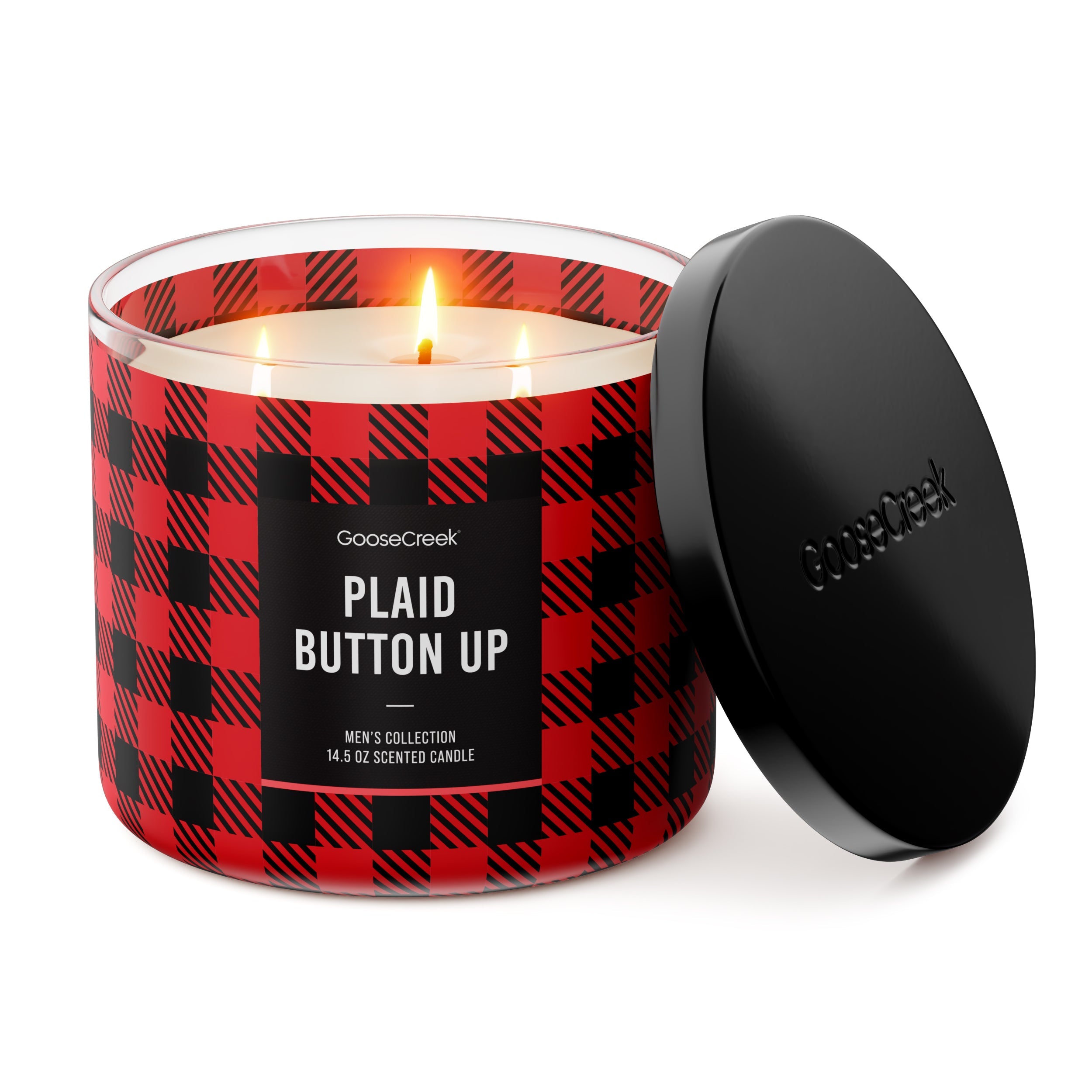 Plaid Button-up 3-Wick Candle - Image 3