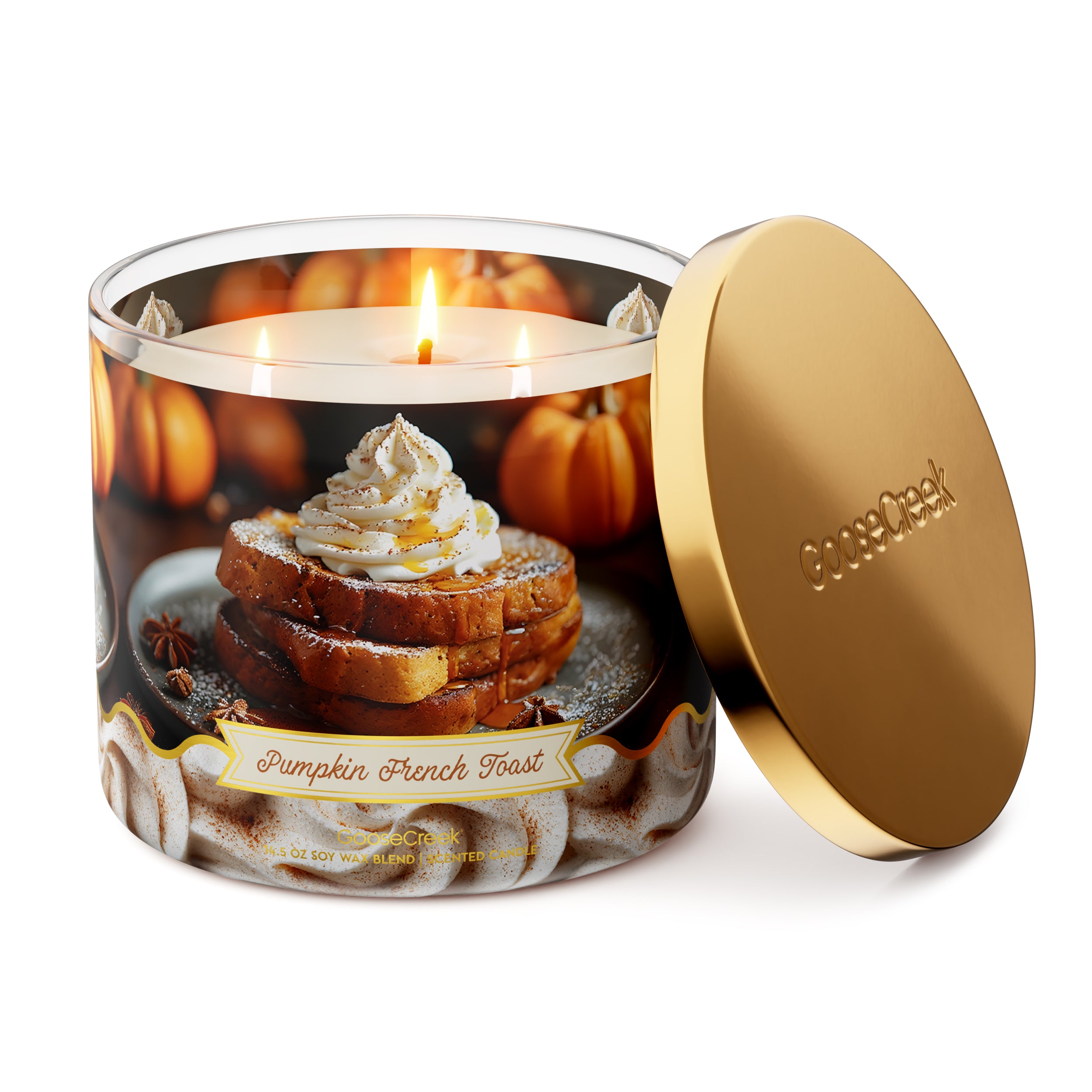Pumpkin French Toast 3-Wick Candle - Image 3
