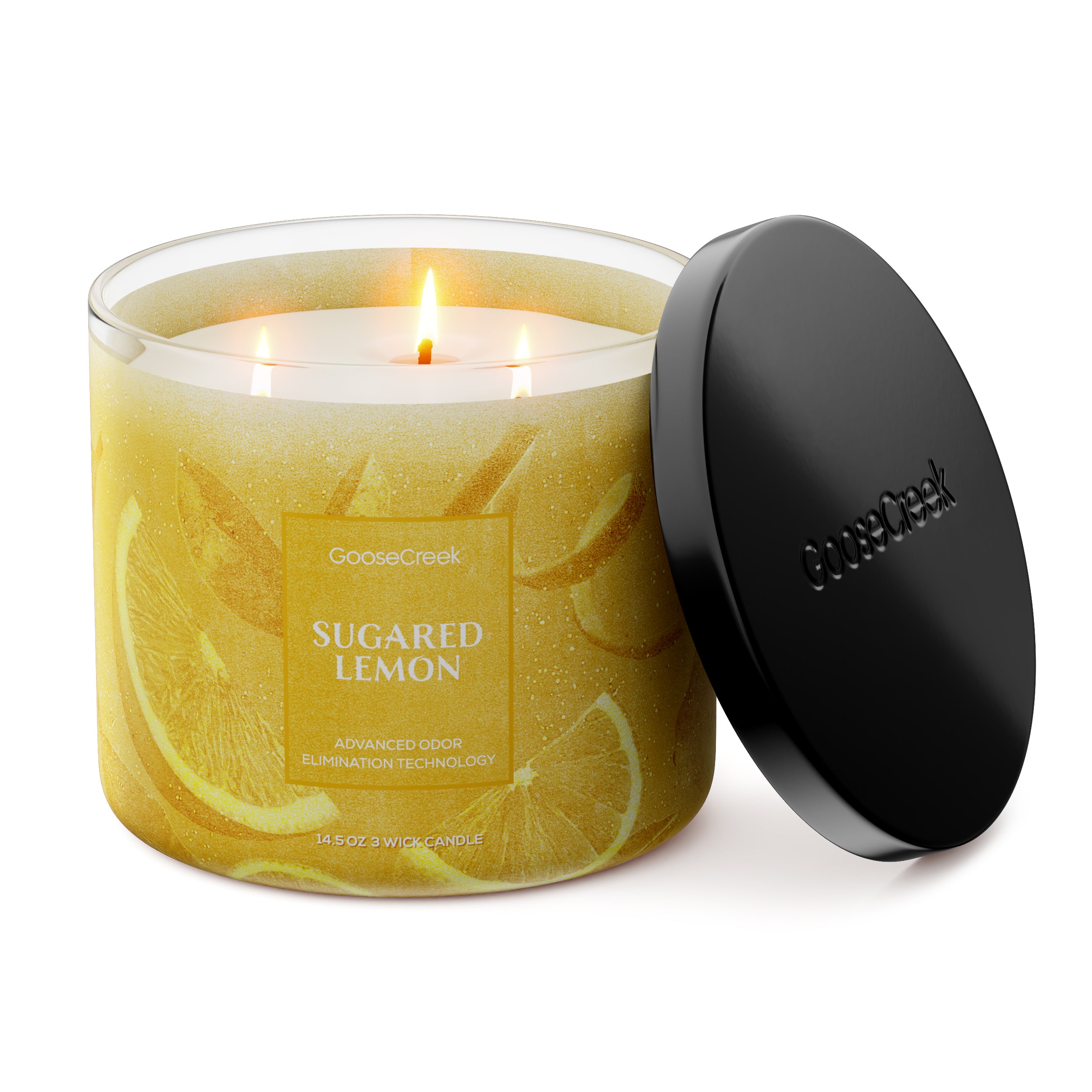 Sugared Lemon Odor Eliminating 3-Wick Candle - Image 3