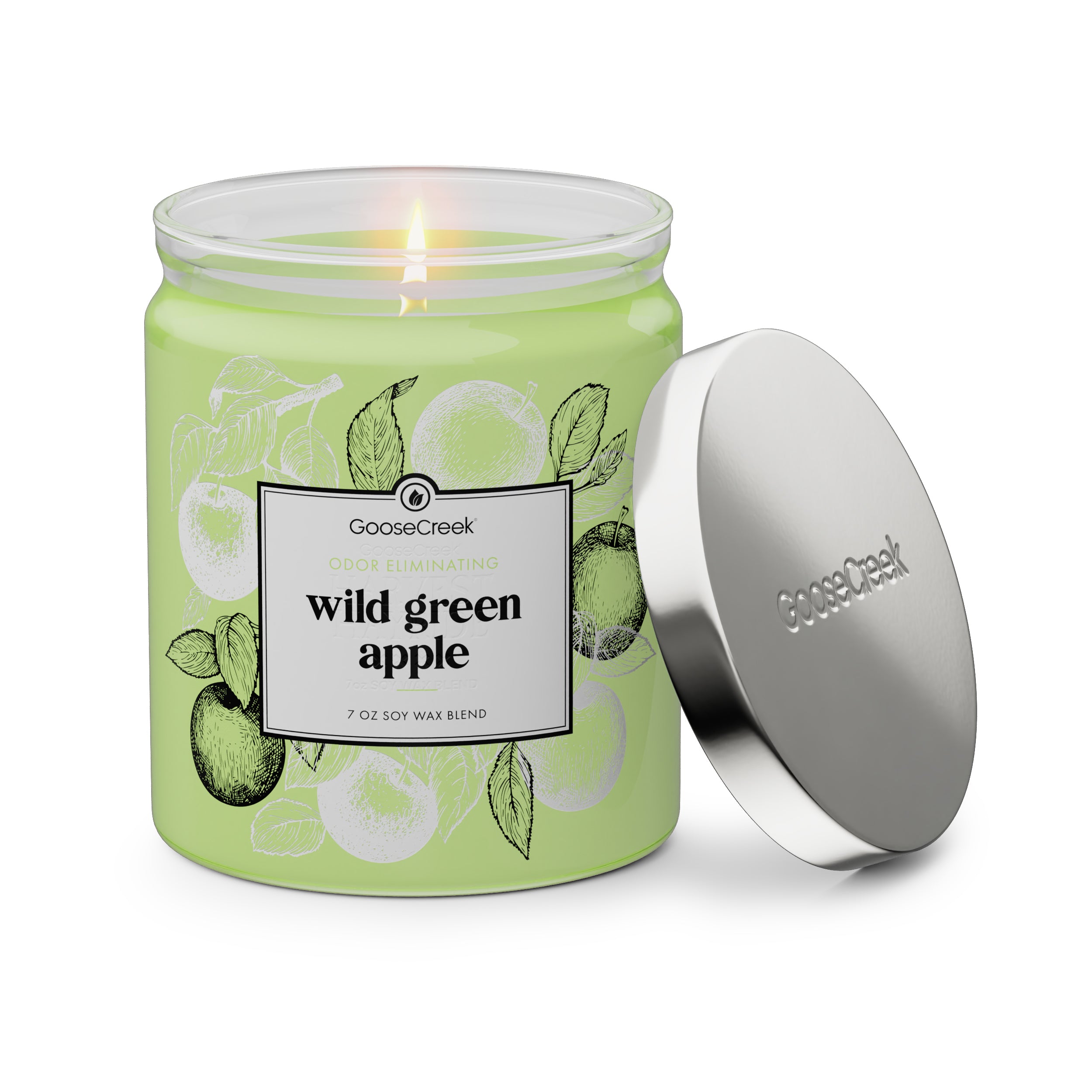 Wild Green Apple Odor Eliminating 7oz Single Wick Candle - Image 2